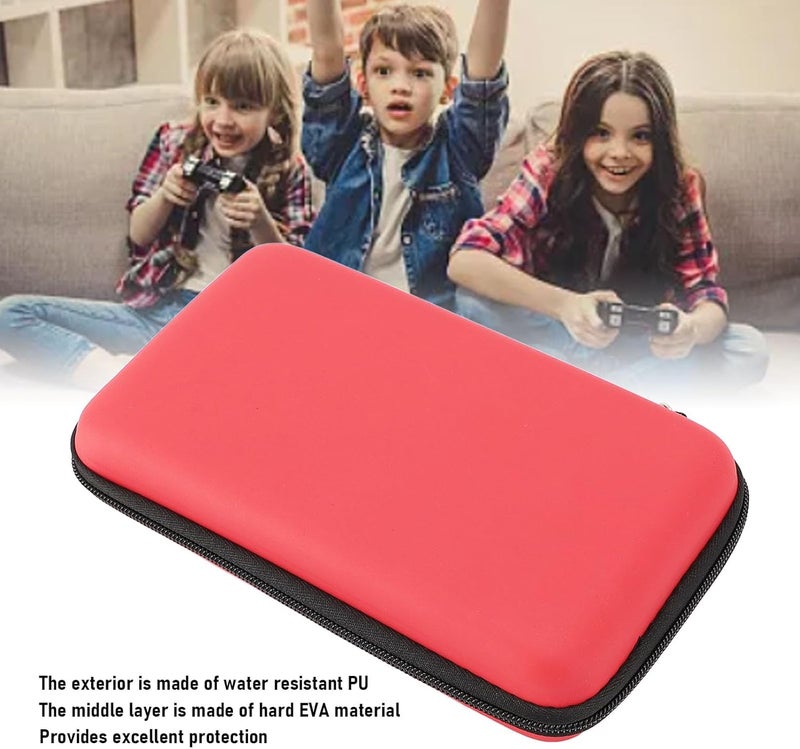 Ashata Carrying Case for 3DS for New 3DS XL for New 2DS XL, Hard Protective Shell Travel Case for Edition for New 2DS XL with 8 Game Slot Inner Pocket (Red) - Image 3